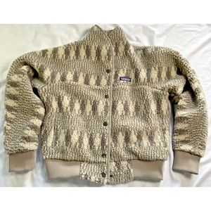 Patagonia Women's Snap Front Retro-X Fleece Jacket Dusky Brown Small Rare